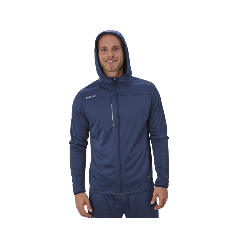 Mikina BAUER Vapor FLEECE ZIP HOODIE Navy Senior