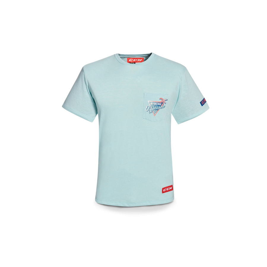 Tričko CCM Off-Season Pocket TEE Bledomodrá Senior