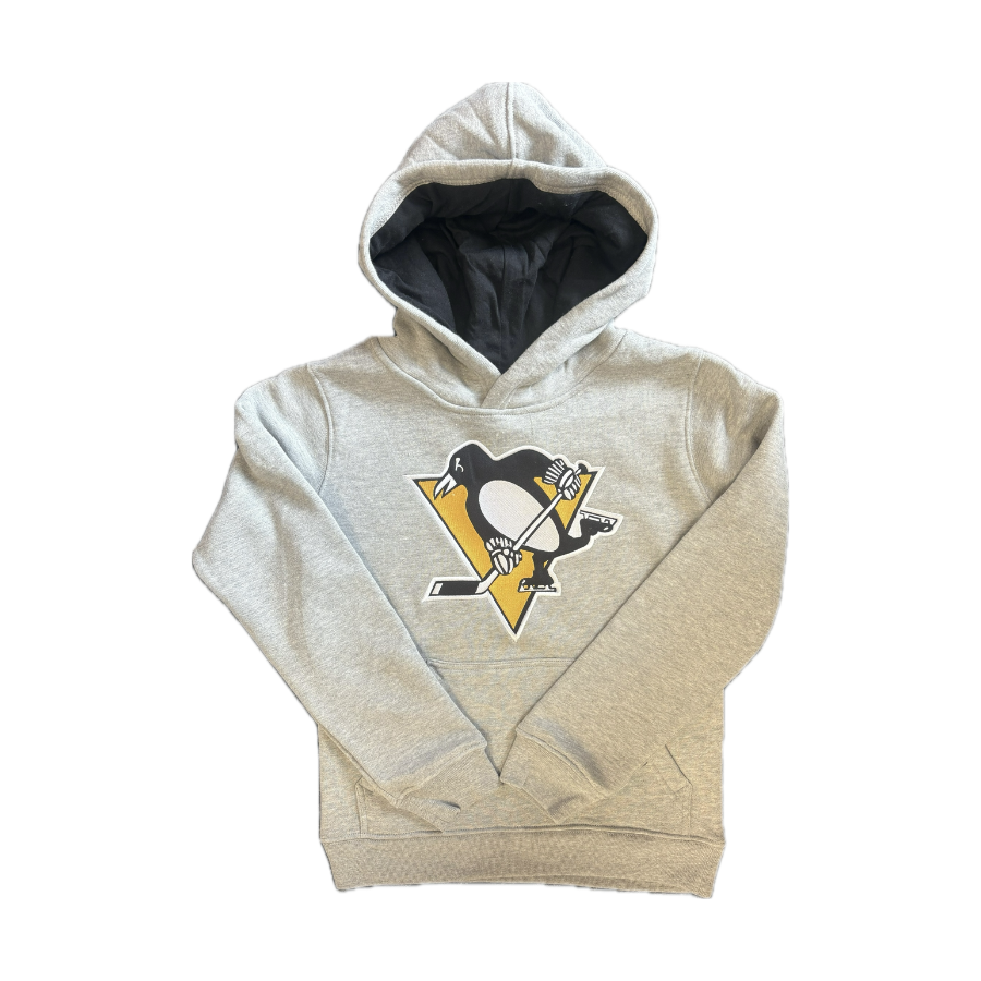 NHL Mikina PRIME PULLOVER FLEECE Pittsburgh Penguins Grey Junior