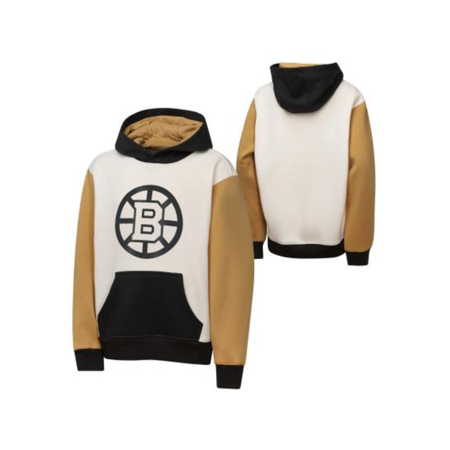 NHL Mikina COLOR BLOCKED FLC HOODIE Boston Bruins Junior