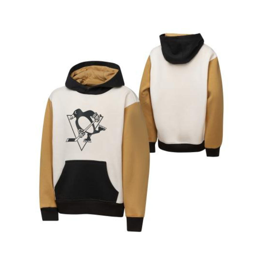 NHL Mikina COLOR BLOCKED FLC HOODIE Pittsburgh Penguins Junior