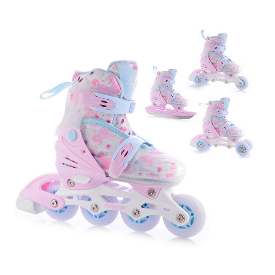 Detské Regulovateľné Korčule FunActiv ADAPT LED GIRL 4in1