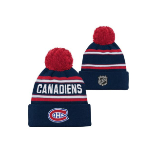 NHL Zimná Čiapka JACQUARD CUFFED KNIT WITH POM Montreal Canadiens Junior